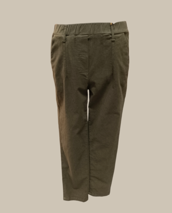 Pantalone con elastico in vita verde salvia - ultima taglia 40